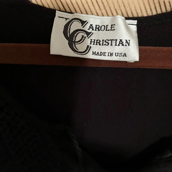 CAROL CHRISTIAN~ CASUAL~DARK BLACK~DRESS~LINED~ SMALL - Picture 3 of 7